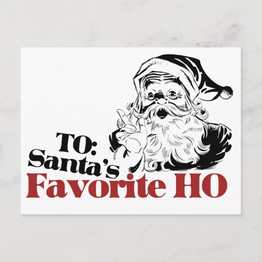 クリスマスサンタお気に入りのスHO シーズンポストカード (正面)