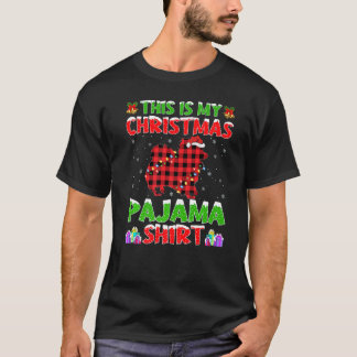 クリスマスサンタこれは私のパピヨンクリスマスパジャマ Tシャツ