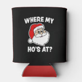 クリスマスサンタで私のホおもしろいーが涼しい場所 缶クーラー (裏面)