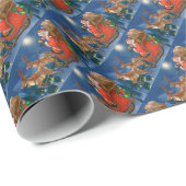 クリスマスサンタとそり ラッピングペーパー (ロールコーナー)