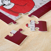 クリスマスサンタとツリーの写真の追加 ジグソーパズル (側面)