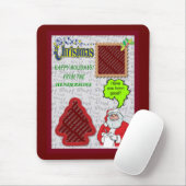 クリスマスサンタとツリーの写真の追加 マウスパッド (マウス)