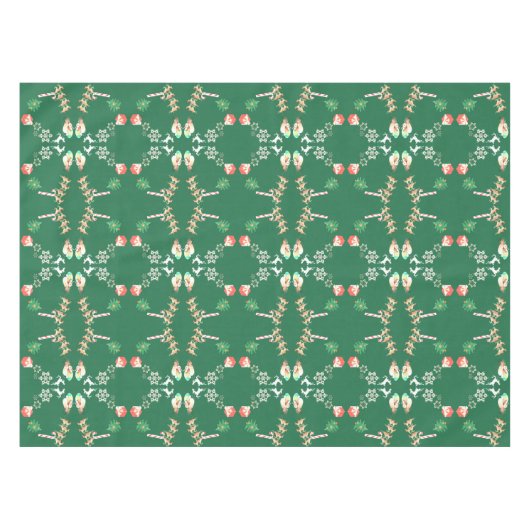 クリスマスサンタとトナカイのテーブルクロス テーブルクロス (正面(横))