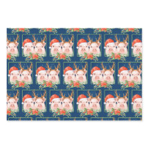 クリスマスサンタとトナカイ豚