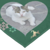 クリスマスサンタとトナカイ2枚の写真スカーフ テーブルクロス (アングル)