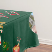 クリスマスサンタとトナカイ2枚の写真スカーフ テーブルクロス (インサイチュ)