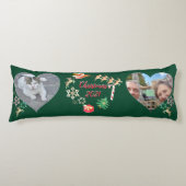 クリスマスサンタとトナカイ2枚の写真 ボディピロー (正面)
