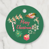 クリスマスサンタとトナカイ フェイバータグ (正面)