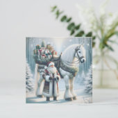 クリスマスサンタとホワイトホース魔法 シーズンカード (スタンド正面)