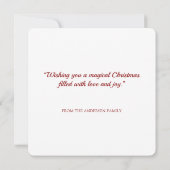 クリスマスサンタとホワイトホース魔法 シーズンカード (裏面)