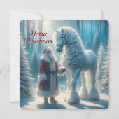 クリスマスサンタとホワイトホース魔法 シーズンカード (正面)