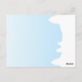 クリスマスサンタと友人の手を持つクラシック ポストカード (裏面)