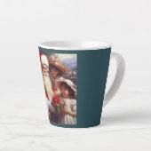 クリスマスサンタと子ども1 カフェラテマグ (右アングル)