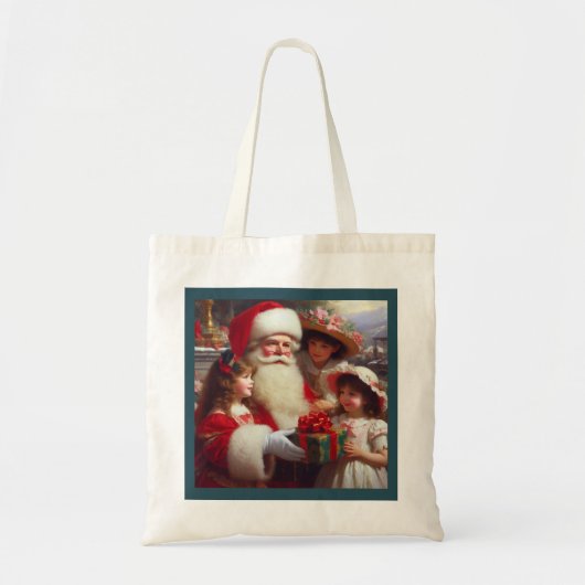 クリスマスサンタと子ども1 トートバッグ (正面)