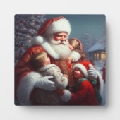 クリスマスサンタと子ども4 フォトプラーク (正面)