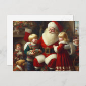 クリスマスサンタと子ども6 シーズンポストカード (正面/裏面)