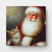 クリスマスサンタと猫2 フォトプラーク (正面)