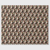 クリスマスサンタと猫2 ラッピングペーパー (フラット)