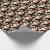 クリスマスサンタと猫2 ラッピングペーパー (角)