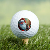 クリスマスサンタと猫(4) ゴルフボール (インサイチュ 木)