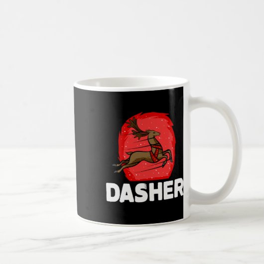 クリスマスサンタのトナカイの怠け者コスチューム コーヒーマグカップ (右)