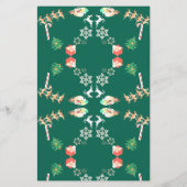 クリスマスサンタのトナカイ文房具 便箋 (裏面)