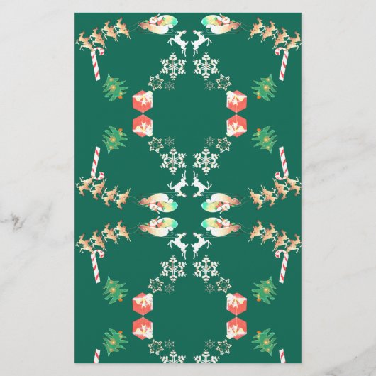 クリスマスサンタのトナカイ文房具 便箋 (裏面)