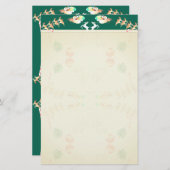 クリスマスサンタのトナカイ文房具 便箋 (正面/裏面)