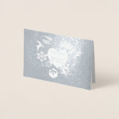 クリスマスサンタのトナカイ銀箔カード 箔カード (正面)