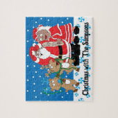 クリスマスサンタのトナカイ ジグソーパズル (縦)