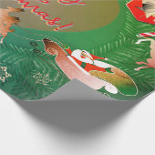 クリスマスサンタのトナカイ ラッピングペーパー (角)