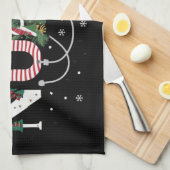クリスマスサンタのナースお気に入りのクリスマスギフトホリダ キッチンタオル (四つ折り)