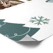 クリスマスサンタの初年写真マイルストーンのサイン ポスター (角)