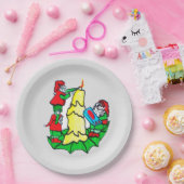 クリスマスサンタの小人飾ズ ペーパープレート (パーティー)