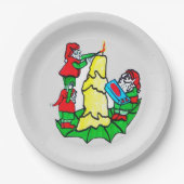 クリスマスサンタの小人飾ズ ペーパープレート (正面)