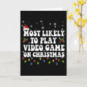 クリスマスサンタの日にビデオゲームをする可能性が最も高い カード (黄色い花)