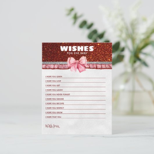 クリスマスサンタの赤ちゃんベビーのシャワーの願い ポストカード (スタンド正面)