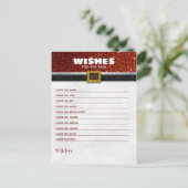 クリスマスサンタの赤ちゃんベビーのシャワーの願い ポストカード (スタンド正面)