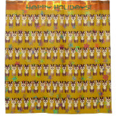 クリスマスサンタの鹿シャワーカーテン シャワーカーテン (正面)