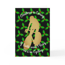 クリスマスサンタはサイクリング