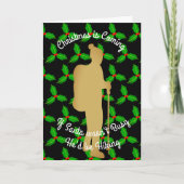 クリスマスサンタはハイキングしていました シーズンカード (正面)