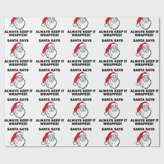 クリスマスサンタは保ちますそれを包まれた言います ラッピングペーパー (フラット)