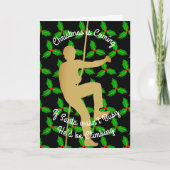 クリスマスサンタは石の登山です シーズンカード (正面)