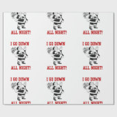 クリスマスサンタは終夜のおもしろいなクリスマスをたどって行きます ラッピングペーパー (フラット)