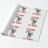 クリスマスサンタは終夜のおもしろいなクリスマスをたどって行きます ラッピングペーパー (アンロールド)