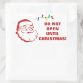 クリスマスサンタまで開け警告ない 長方形シール (バッグ)