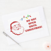 クリスマスサンタまで開け警告ない 長方形シール (封筒)