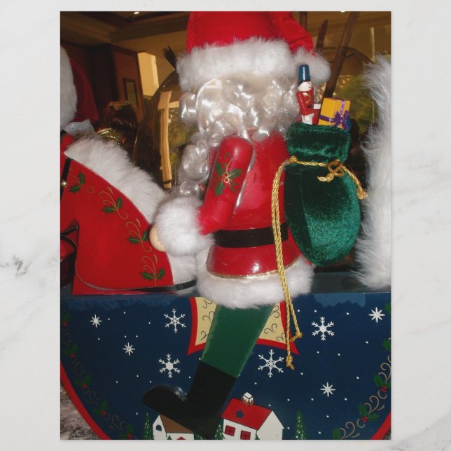 クリスマスサンタを馬に乗せてスノーアートプリント (正面)