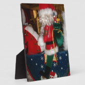 クリスマスサンタを馬に乗せてスノーアートプリント フォトプラーク (側面)