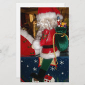 クリスマスサンタを馬に乗せてスノーアートプリント 便箋 (正面/裏面)